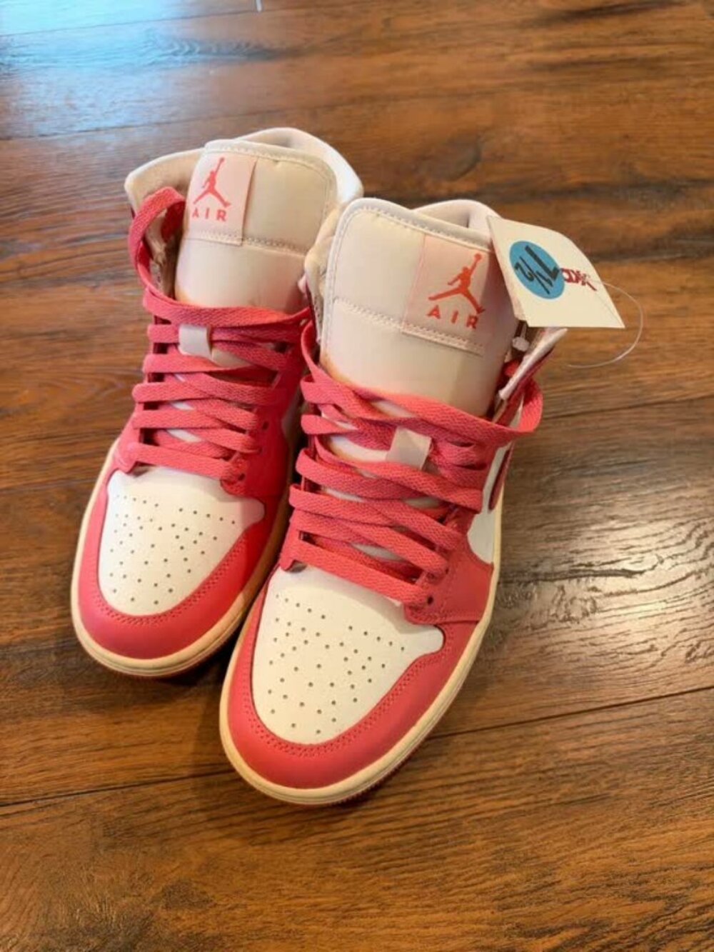 Nike Air Jordan 1 Mid Guava Ice Pink White Womens US 7.5